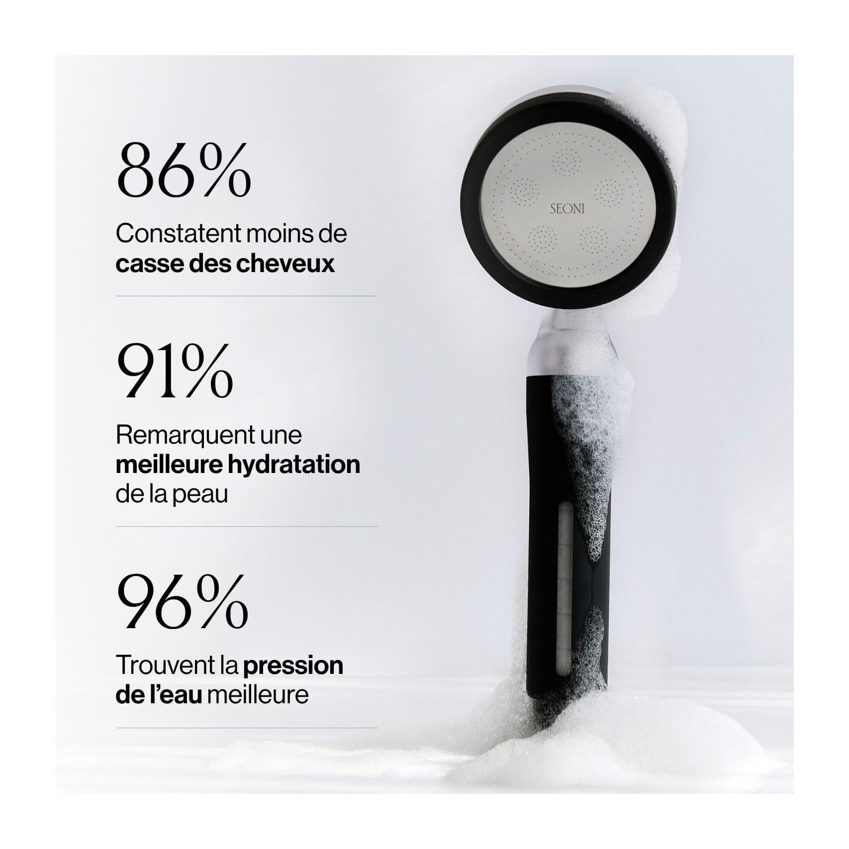 Pommeau de Douche Filtrant + 1 Filtre (2 Mois de Filtration)