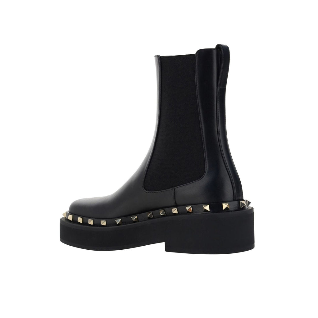 Bottes Valentino Garavani Rockstud M-Way Ankle - Black - Femme