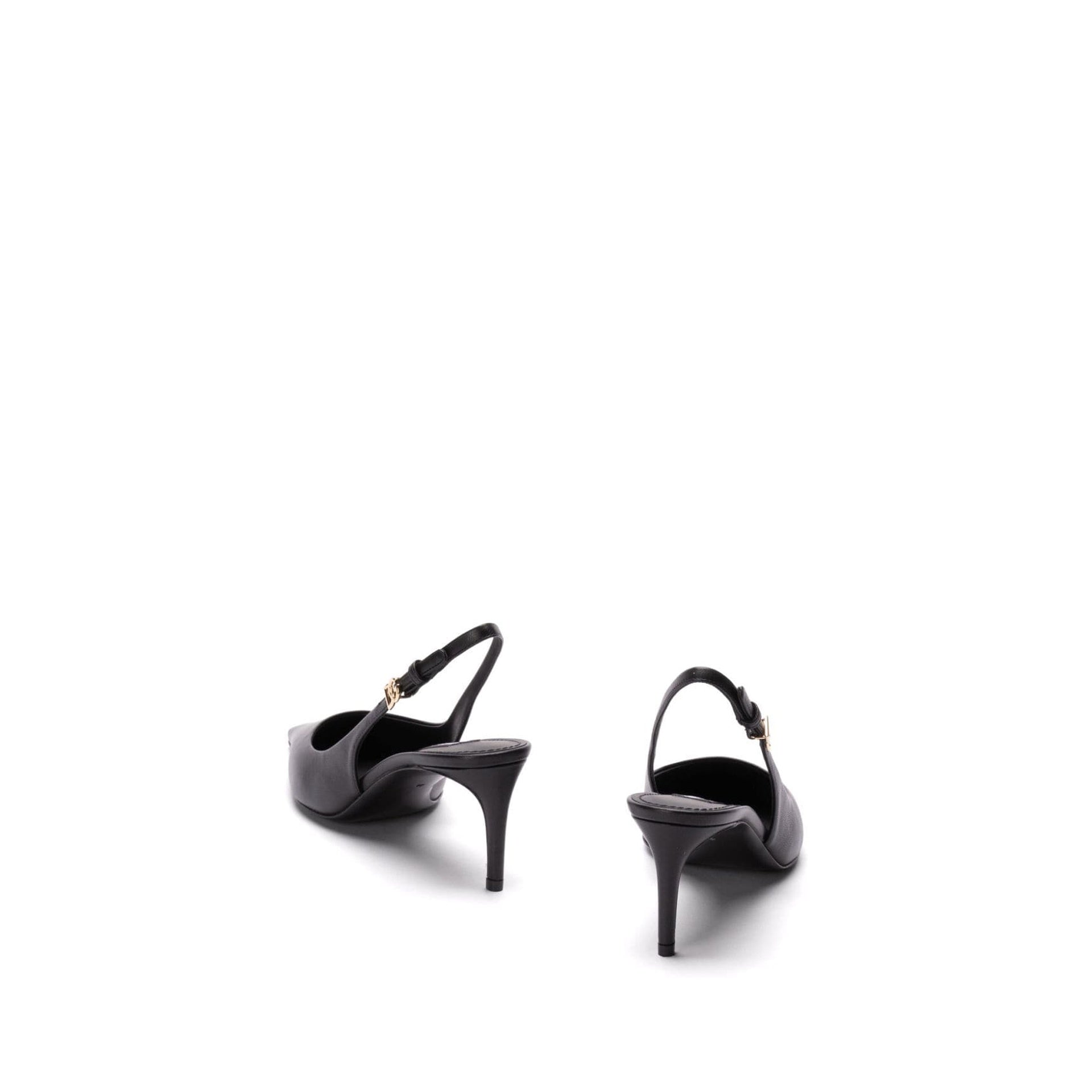 Escarpins - Dolce & Gabbana Leather Slingback - Black
