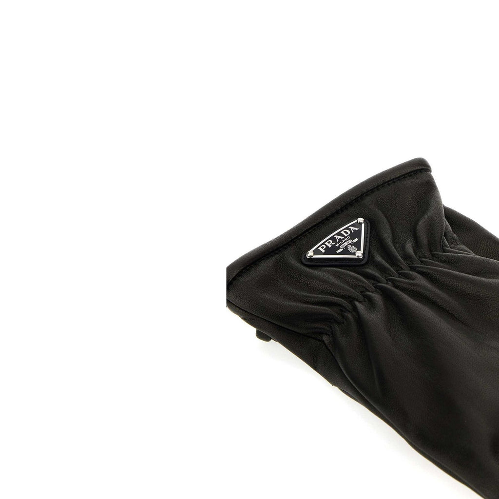 Prada - Leather Gloves - Black