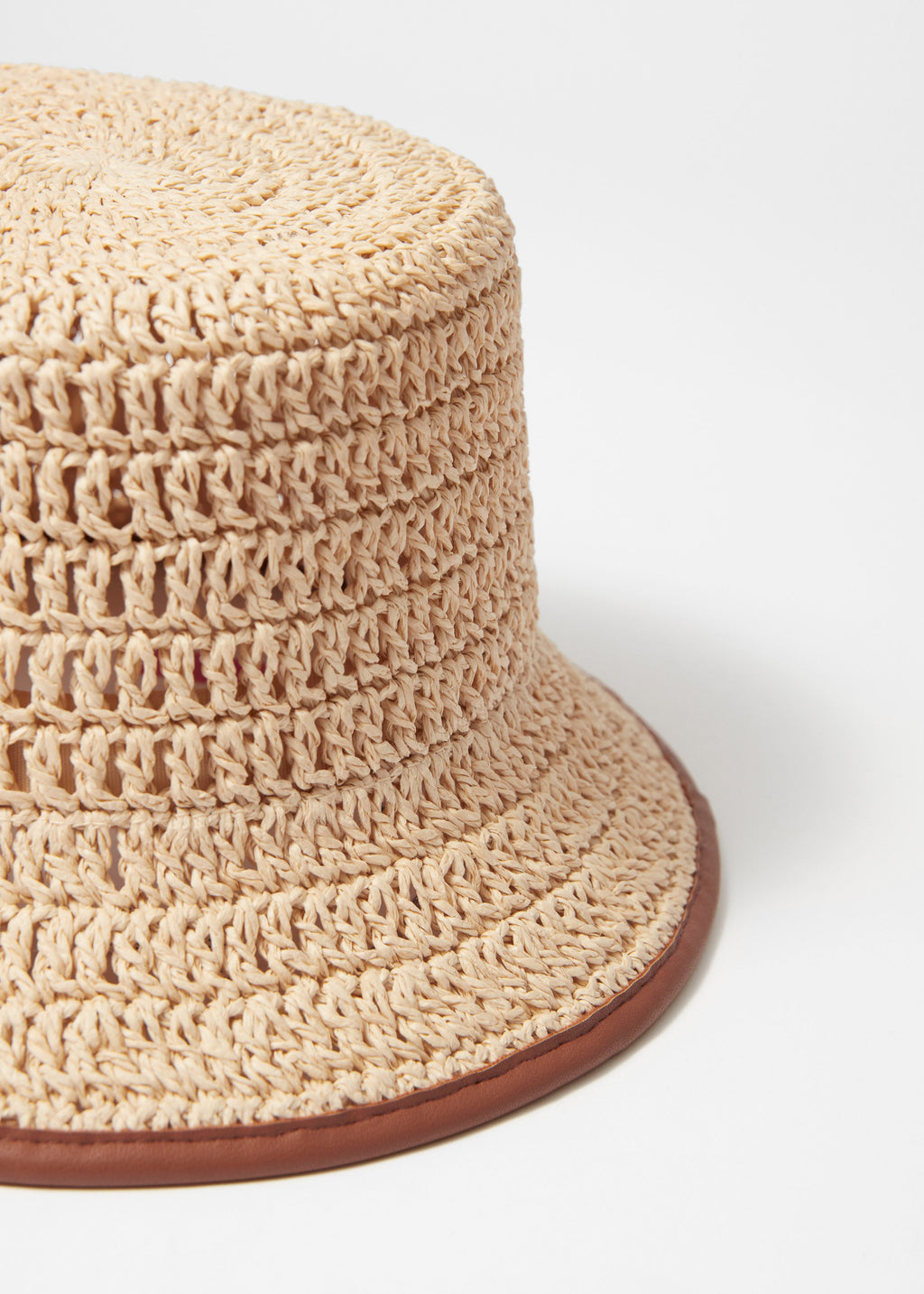 Chapeau De Paille Couleur Noyer - Beige