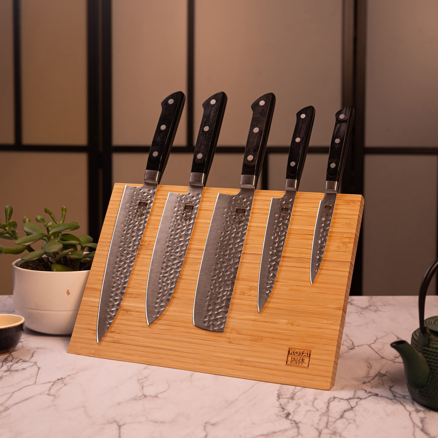 Collection Hashi Tsuchime - Set Complet Deluxe 10 pièces : 5 couteaux + 5 accessoires