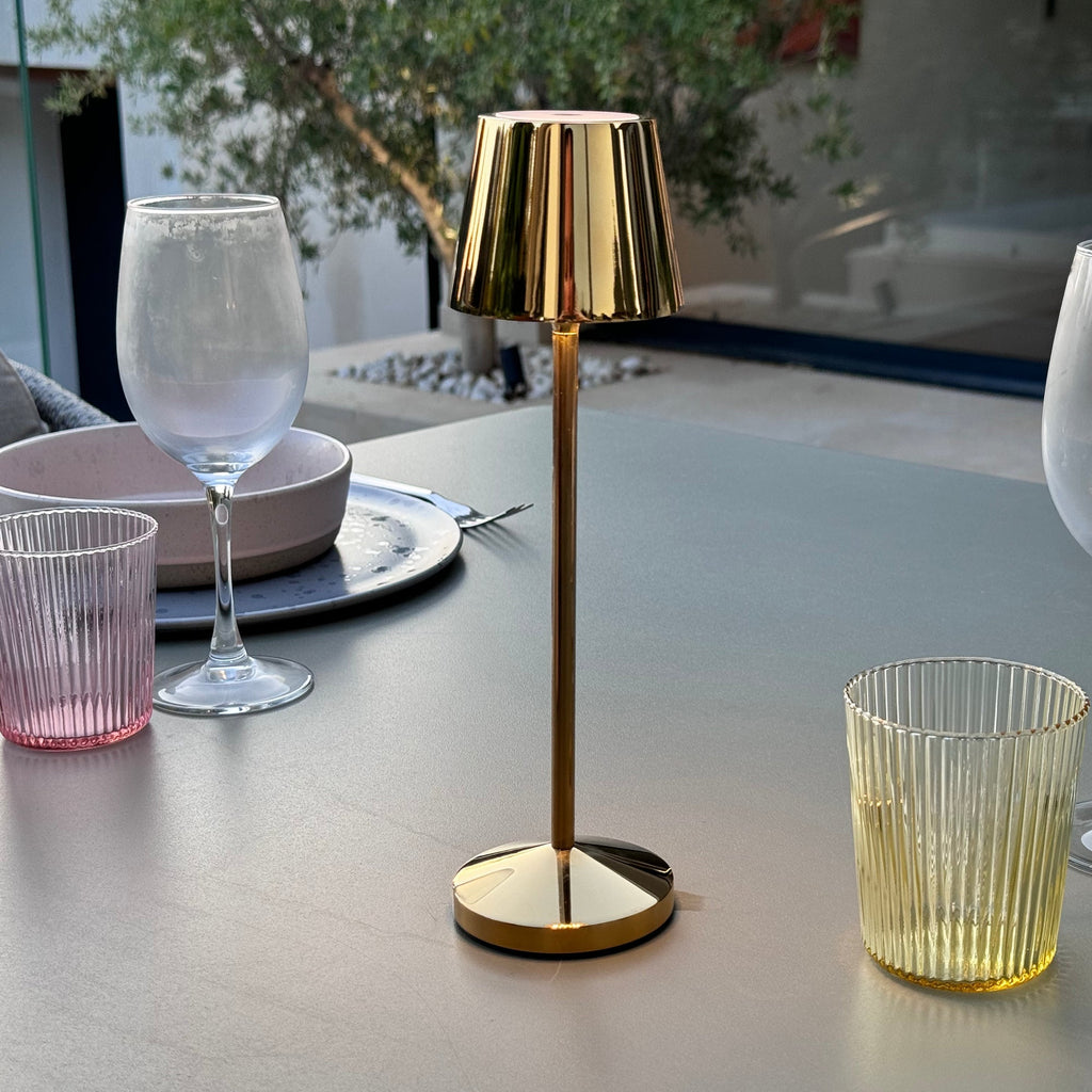 Emily - Lampe De Table Sans Fil - Acier - Doré