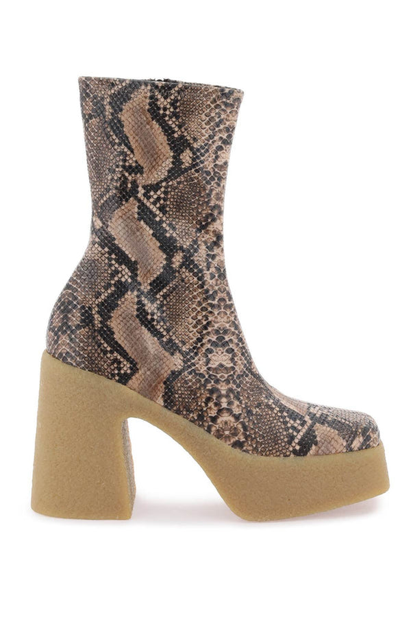 Stella Mccartney - Bottes Stella Mccartney Skyla Wedge Ankle Boots In Alter Python