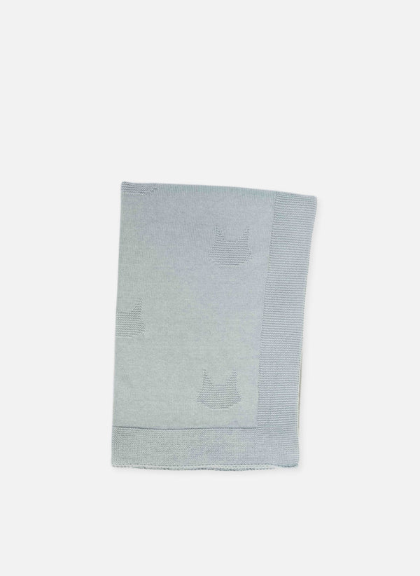 Couverture En Coton Petits Chats - Bleu Danube