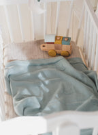 Couverture En Coton Petits Chats - Bleu Danube