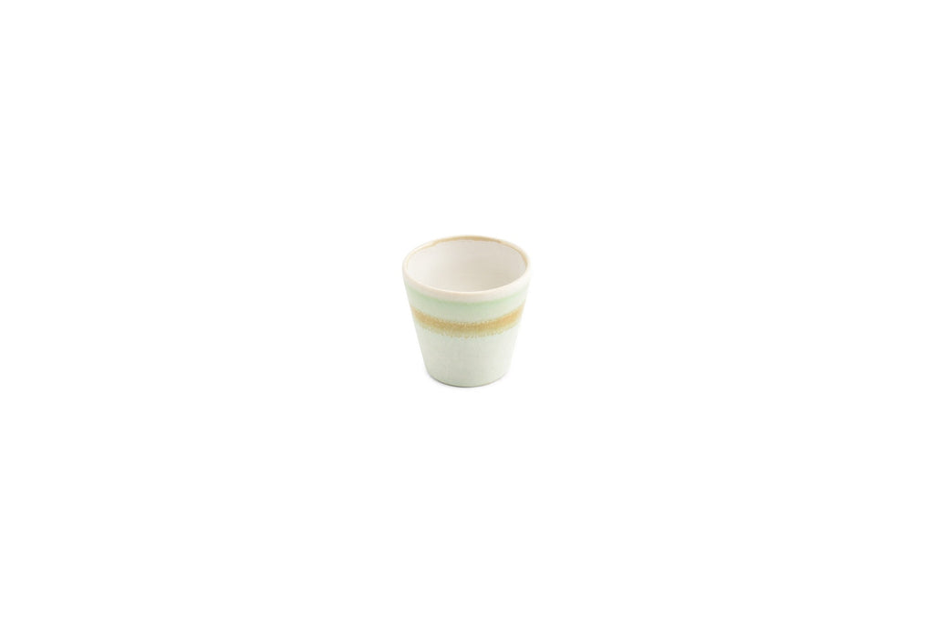 Flow - Set De 4 Tasses À Moka - Grès - Vert