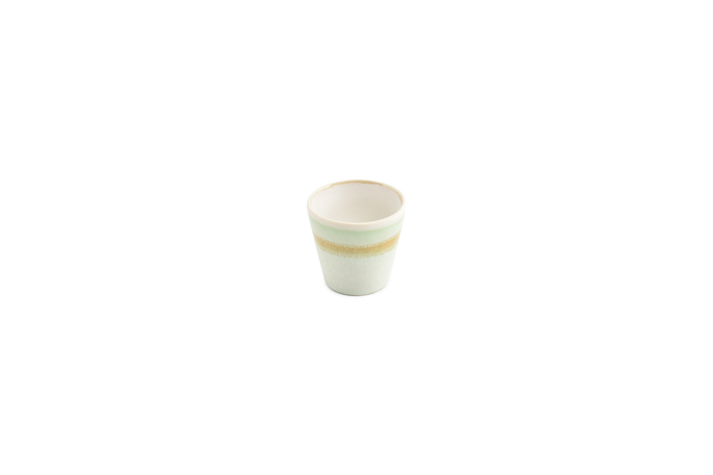 Flow - Set De 4 Tasses À Moka - Grès - Vert