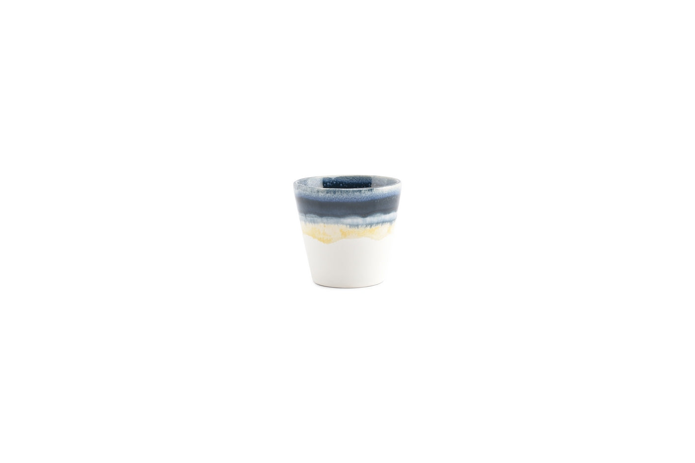 Flow - Set De 4 Tasses À Moka - Grès - Bleu