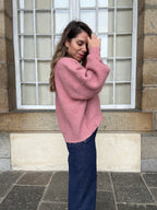 Pull En Maille Jade Vieux Rose