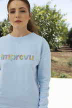 Le Sweatshirt Dario Arc En Ciel Bleu