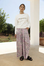 Le Sweatshirt Dario Arc En Ciel Blanc