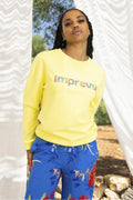 Le Sweatshirt Dario Arc En Ciel Jaune