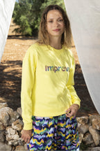 Le Sweatshirt Dario Arc En Ciel Jaune