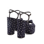 Sandales Saint Laurent Bianca Polka-Dot - Blue - Femme
