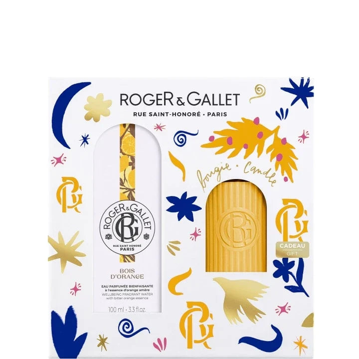 Bois D'Orange Coffret Eau Fraîche Parfumée Bienfaisante - Bougie Parfumée