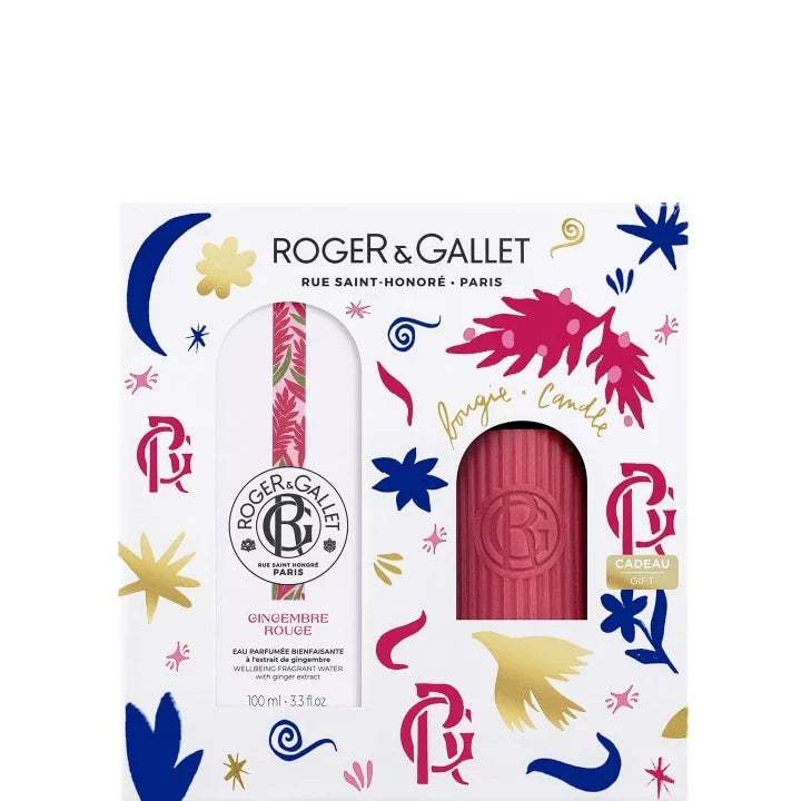 Gingembre Rouge Coffret Eau Fraîche Parfumée Bienfaisante - Bougie Parfumée