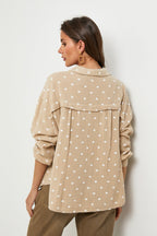 Chemise Beige/Blanc - Femme