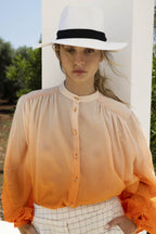 La Blouse Paola Tie And Dye Orange