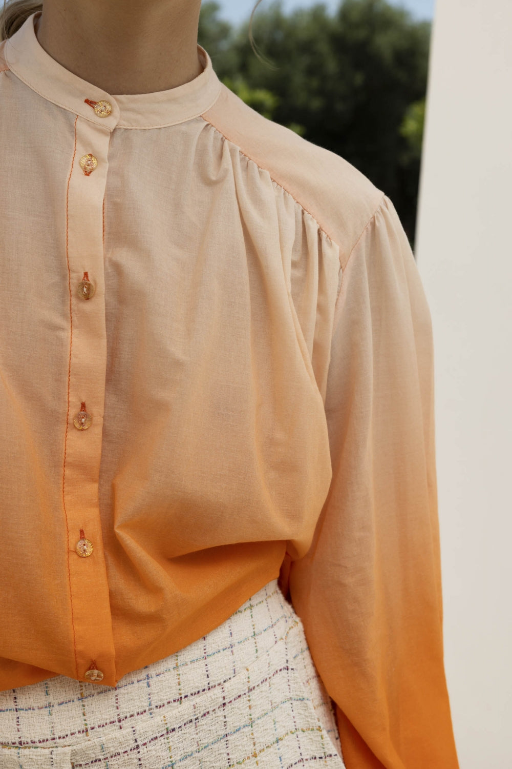La Blouse Paola Tie And Dye Orange