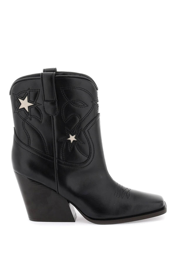 Stella Mccartney - Bottes Stella Mccartney Texan Ankle Boots With Star Embroidery