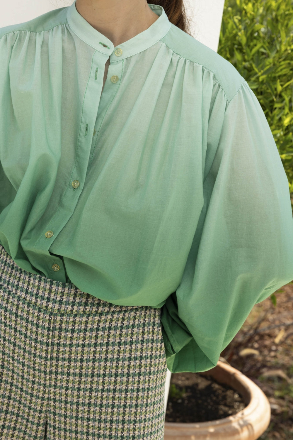 La Blouse Paola Tie And Dye Verte