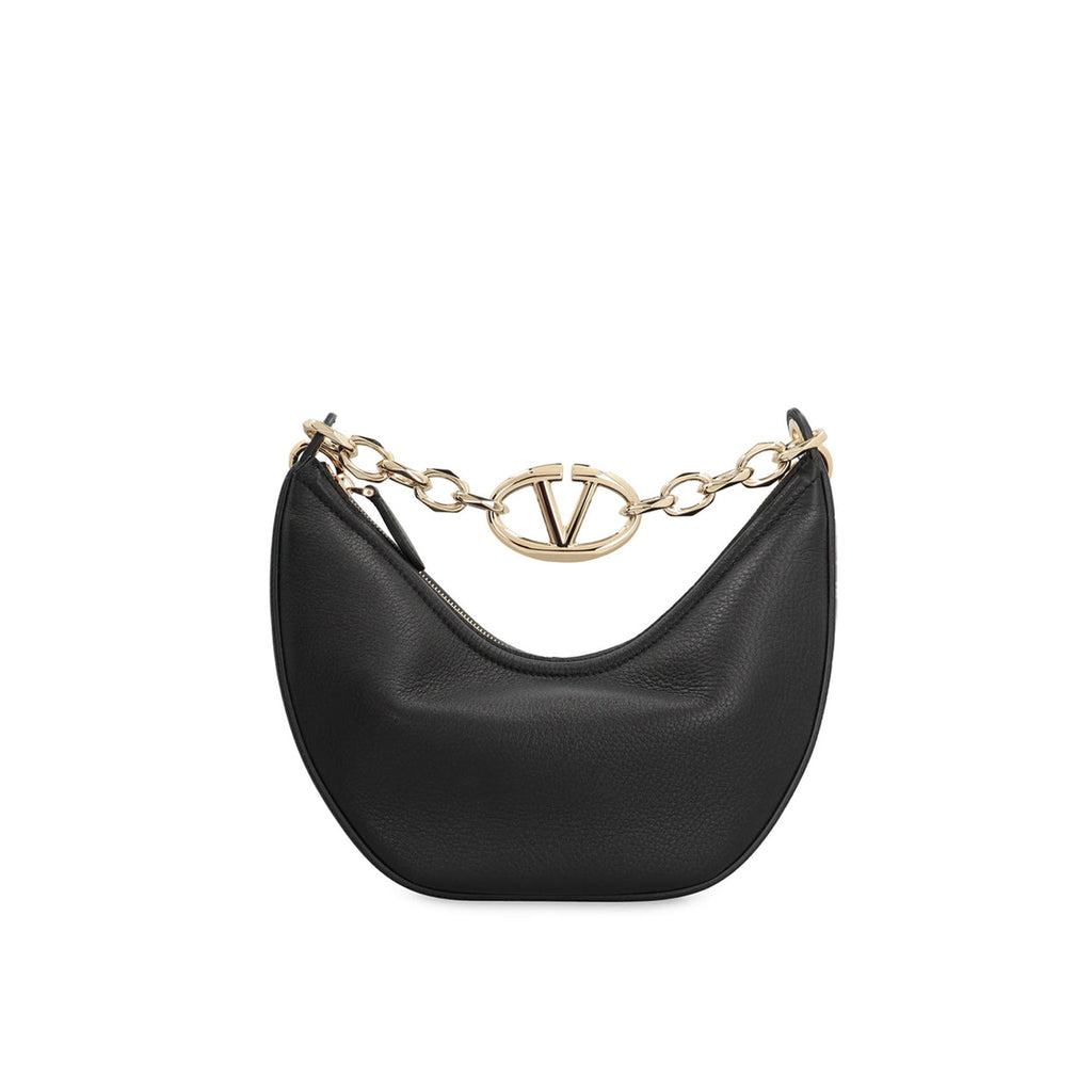 Valentino Garavani Gate V-Logo Leather Bag - Black - Femme