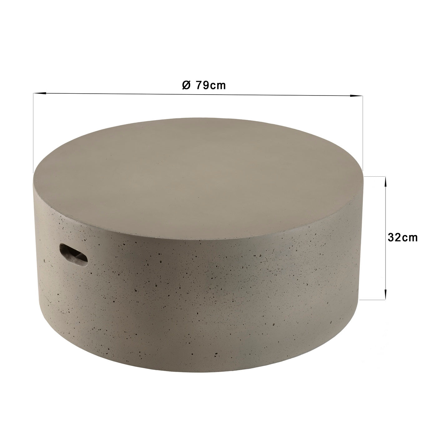 Hector - Table Basse De Jardin - Gris