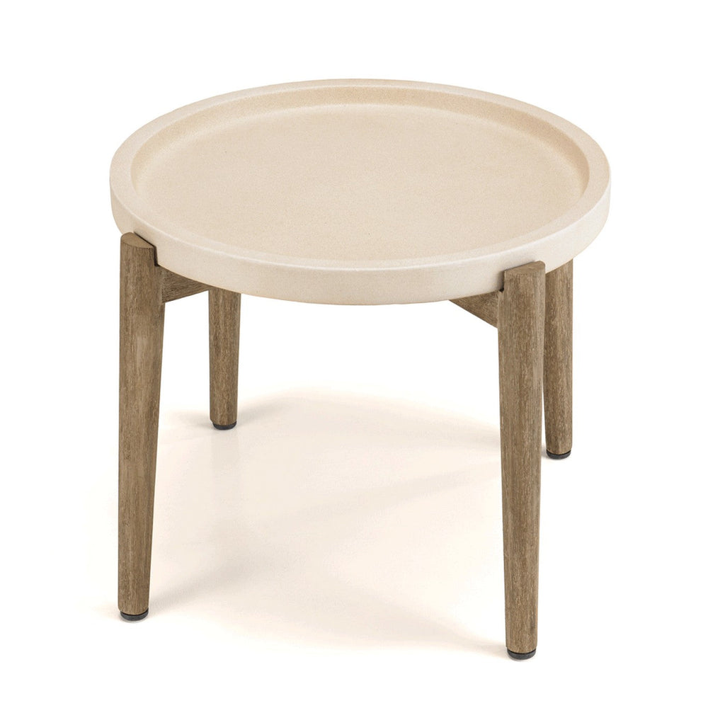 Hector - Table D'Appoint De Jardin - Marron Vieilli/Beige
