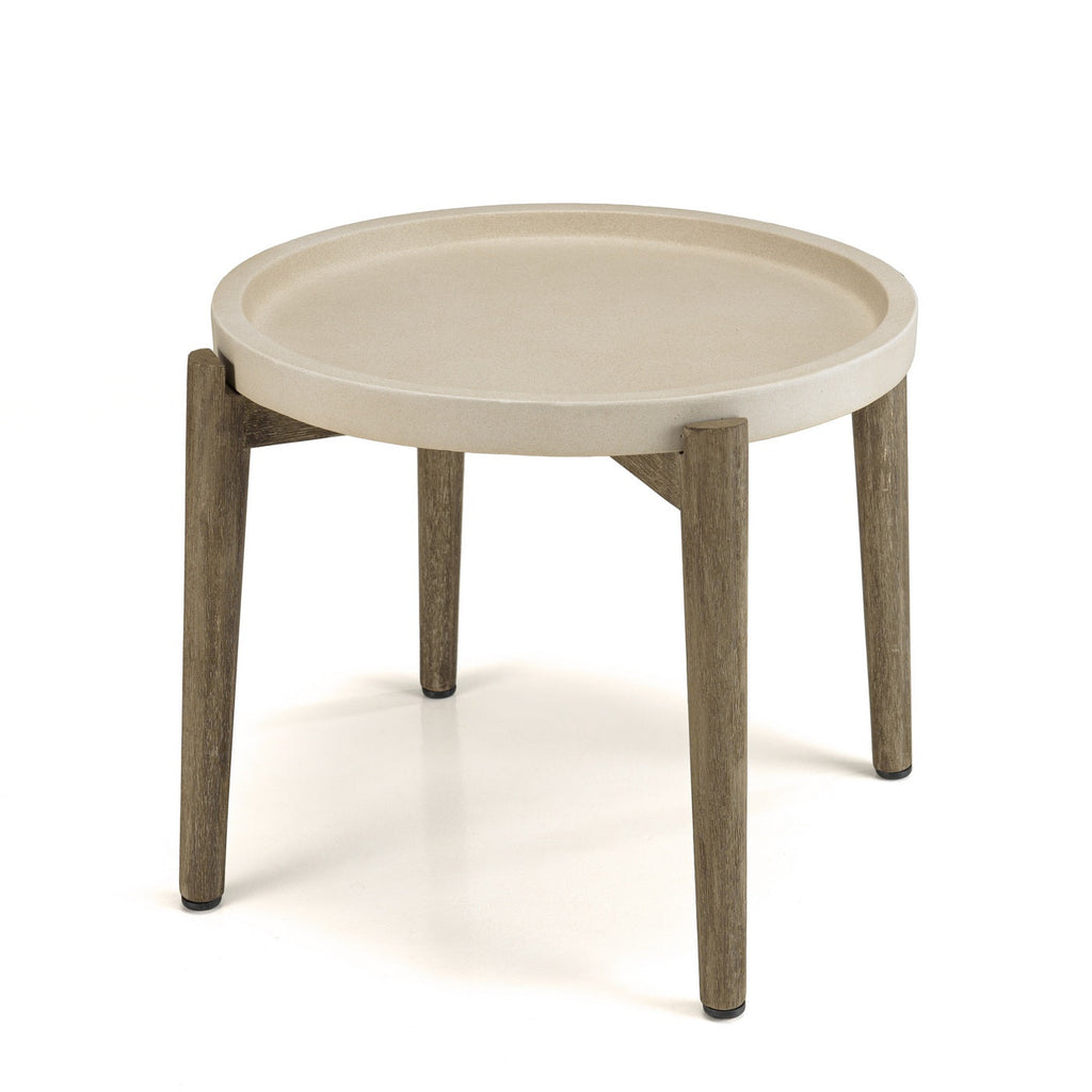 Hector - Table D'Appoint De Jardin - Marron Vieilli/Beige