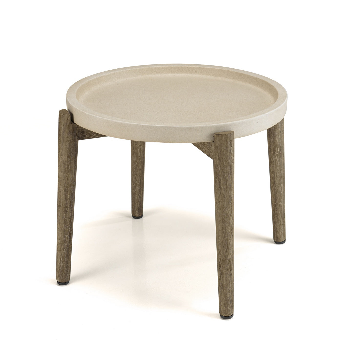 Hector - Table D'Appoint De Jardin - Marron Vieilli/Beige