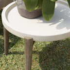 Hector - Table D'Appoint De Jardin - Marron Vieilli/Beige