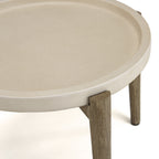 Hector - Table D'Appoint De Jardin - Marron Vieilli/Beige