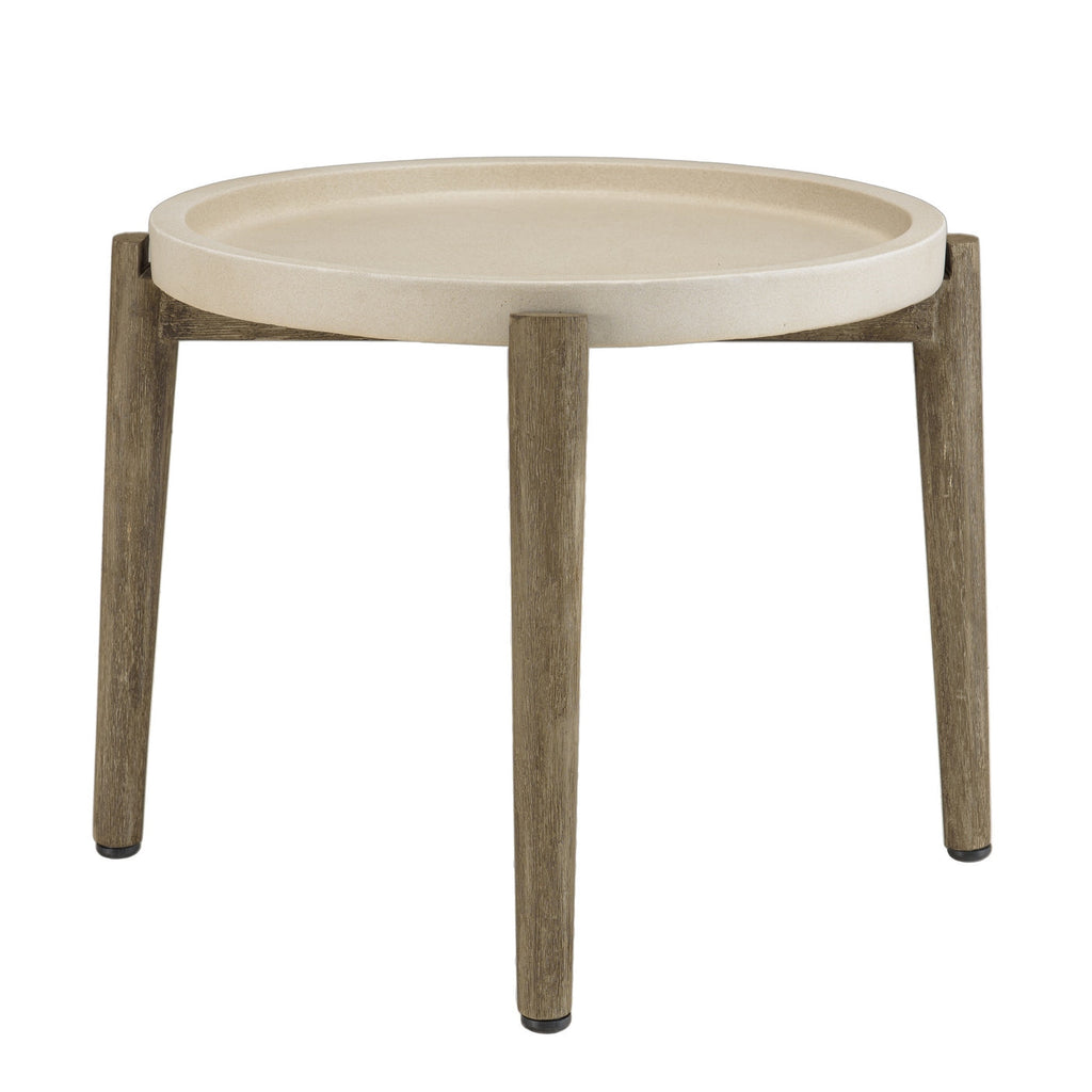 Hector - Table D'Appoint De Jardin - Marron Vieilli/Beige
