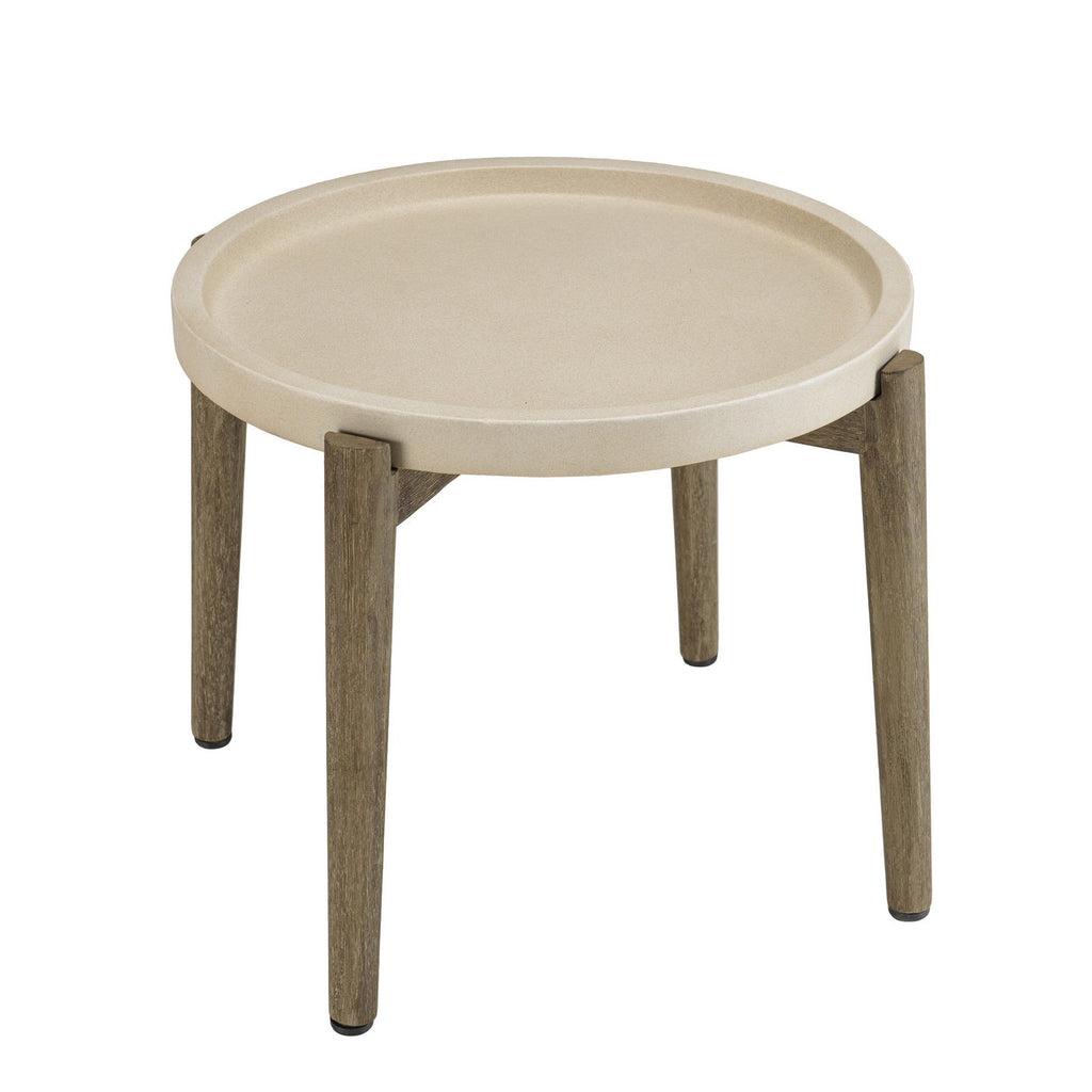 Hector - Table D'Appoint De Jardin - Marron Vieilli/Beige