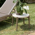 Hector - Table D'Appoint De Jardin - Marron Vieilli/Beige