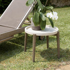 Hector - Table D'Appoint De Jardin - Marron Vieilli/Beige