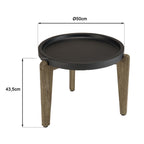 Hector - Table D'Appoint De Jardin - Marron Vieilli/Noir