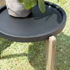 Hector - Table D'Appoint De Jardin - Marron Vieilli/Noir
