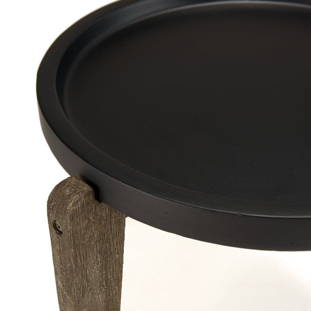 Hector - Table D'Appoint De Jardin - Marron Vieilli/Noir