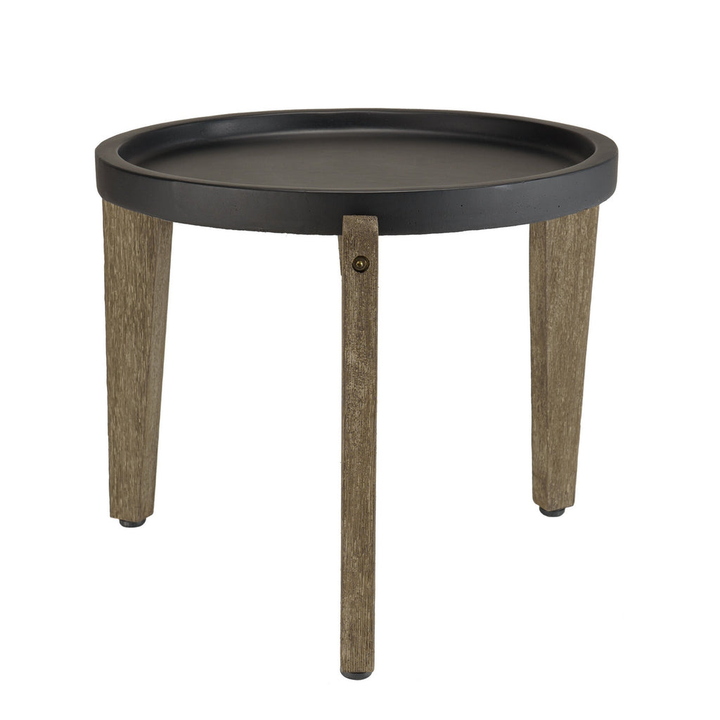 Hector - Table D'Appoint De Jardin - Marron Vieilli/Noir