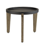 Hector - Table D'Appoint De Jardin - Marron Vieilli/Noir