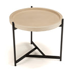 Hector - Table D'Appoint De Jardin - Noir/Beige