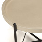 Hector - Table D'Appoint De Jardin - Noir/Beige