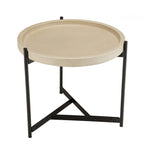 Hector - Table D'Appoint De Jardin - Noir/Beige