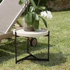 Hector - Table D'Appoint De Jardin - Noir/Beige