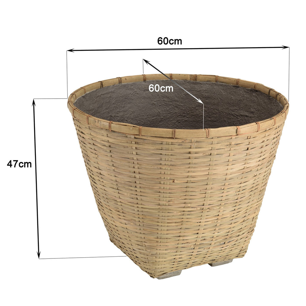 Hector - Pot De Fleur - Gris/Bois Clair