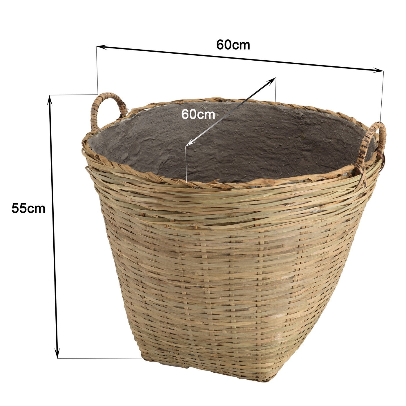 Hector - Pot De Fleur - Gris/Bois Clair