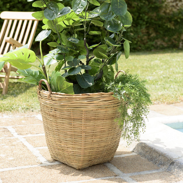 Hector - Pot De Fleur - Gris/Bois Clair