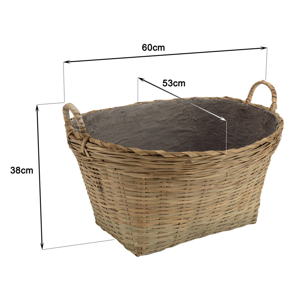 Hector - Pot De Fleur - Gris/Bois Clair